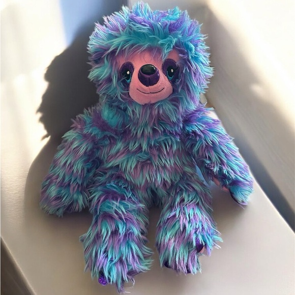 Build-A-Bear Workshop Shaggy Sloth in Turquoise - Picture 2 of 7